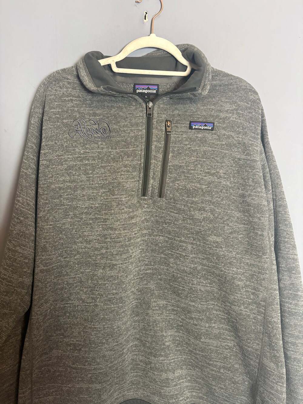 Patagonia Alaska Resort Better Sweater 1/4 Zip Pullover Gray XL